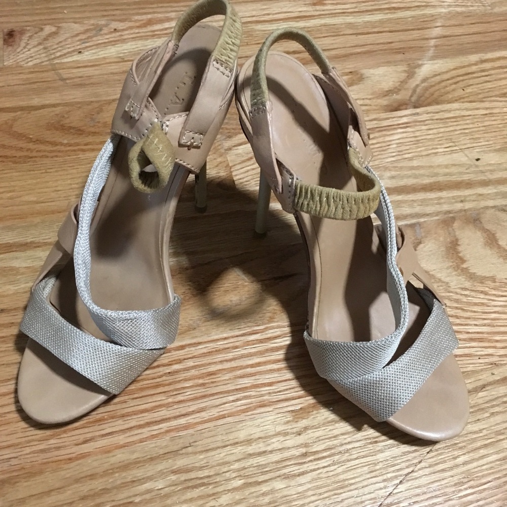 L.A.M.B beige stiletto heels size 8M